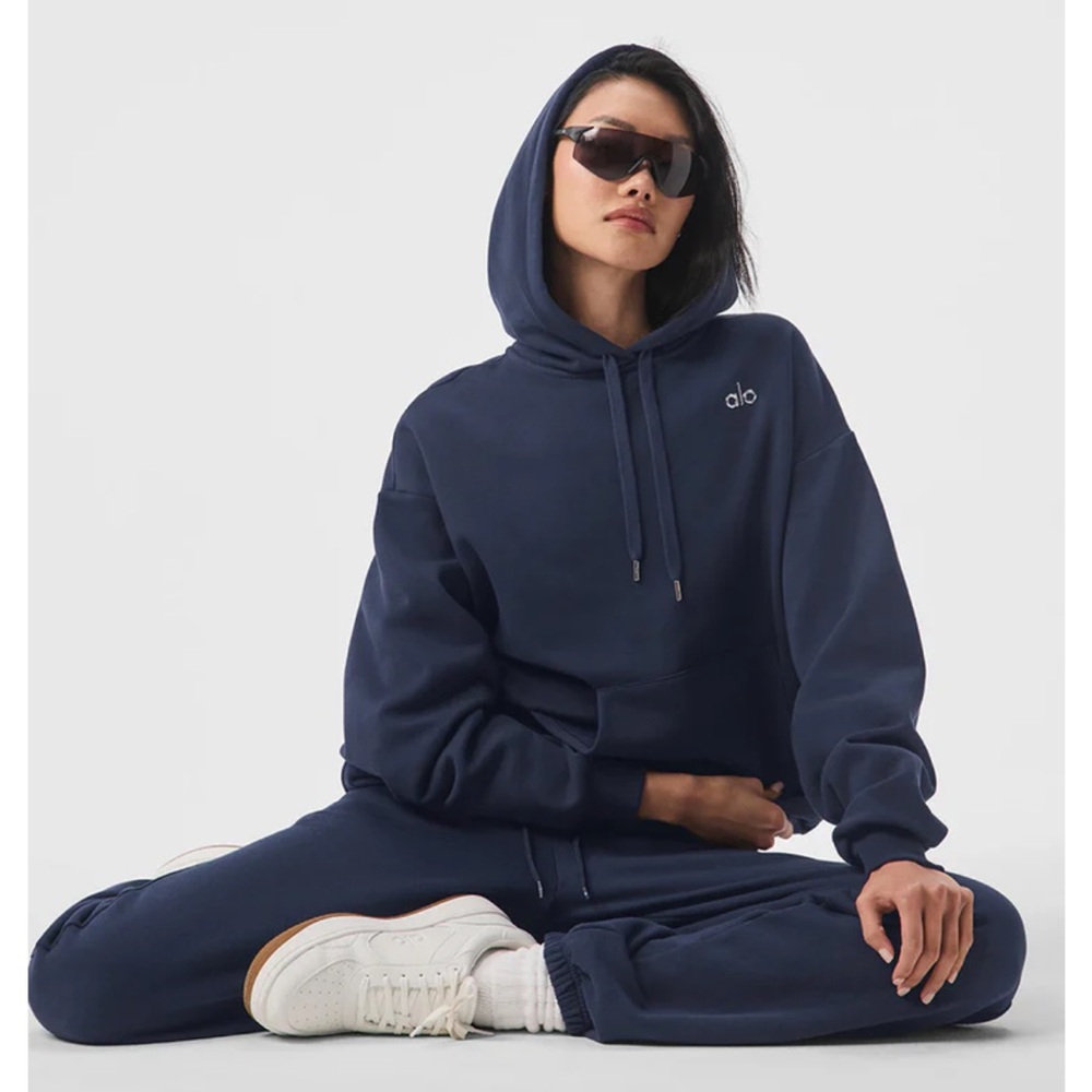 Alo Accolade Set Navy Hoodie and Sweatpants XS/XXS